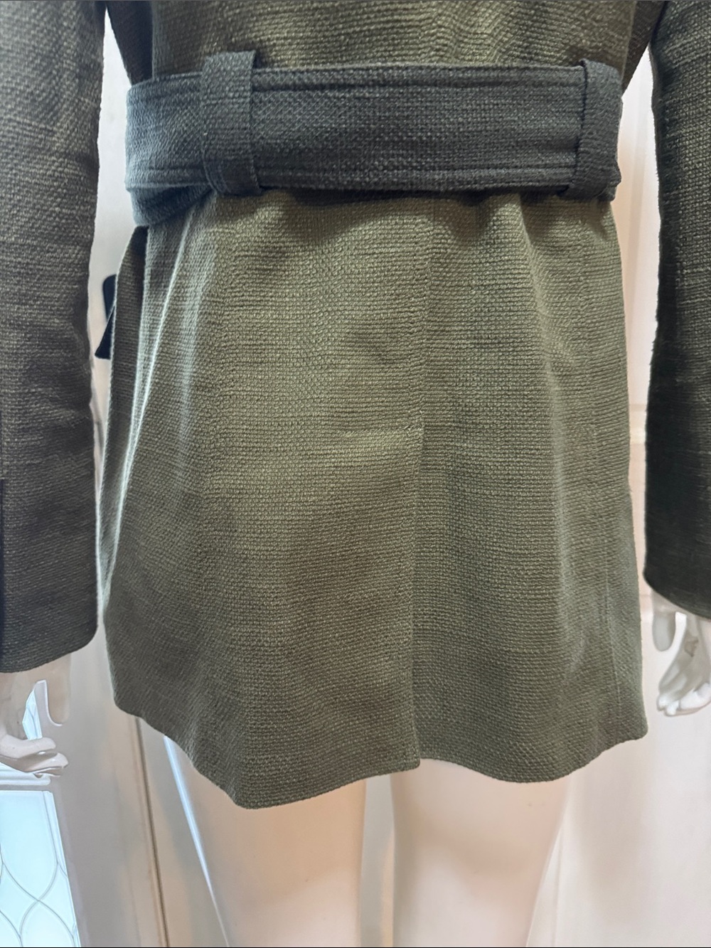 Veronica Beard Sonoma in Army & Loden Olive Military-Style Belted Jacket Size 6 - Picture 11 of 16